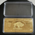 Brass Die Casting 10 oz .999 Fine Brass Buffalo Bullion Bars With Plastic Packing Case A149P
