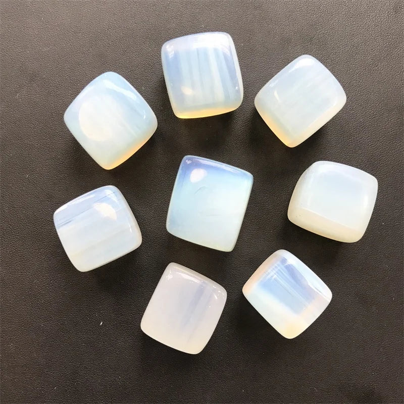 Hot Sale Opal Cube Healing White Crystal Tumbled Stone