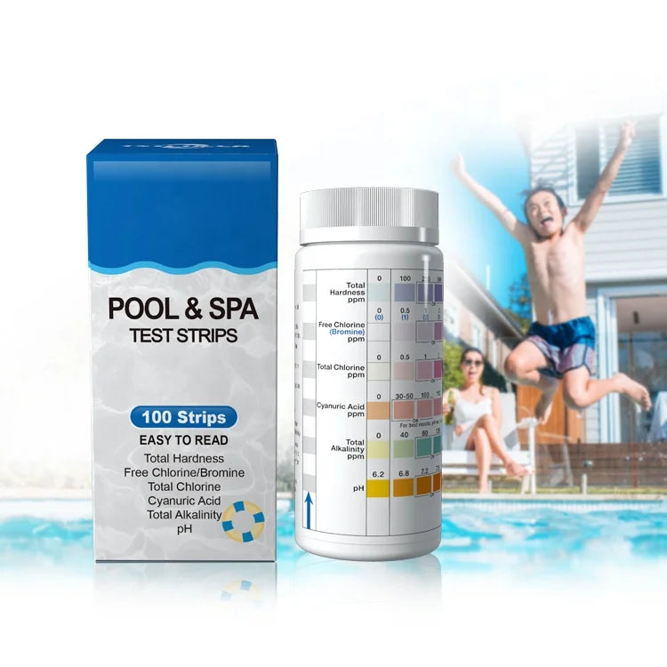 7 in 1 Water Testing Strips for Checking Swimming Pool Hot Tub Home Use