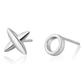Trendy XO Letter Stud Earrings 925 Sterling Silver Fashion Jewelry for Women & Girls for Wedding & Engagement