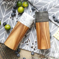 Wholesale Marble Eco-Friendly Rotary Knob Pepper Grinder Salt and Pepper Shaker Custom Logo Tableware Gifts Professional Chef