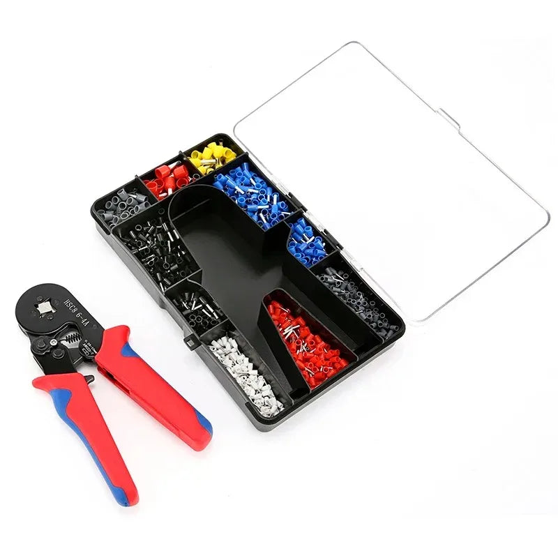 Ferrule Crimping Tool Kit Crimper Plier Kit Set With 1200 Wire Terminals
