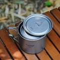 Outdoor  Hiking Kitchen Equipment Travel Cooking Camping Mug Titanium Cup Tourist Tableware Picnic Utensils