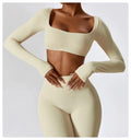 2024 Long Sleeve Best Quality Luxury Yoga Suit Wear Workout Scrunched Butt Leggings Sets