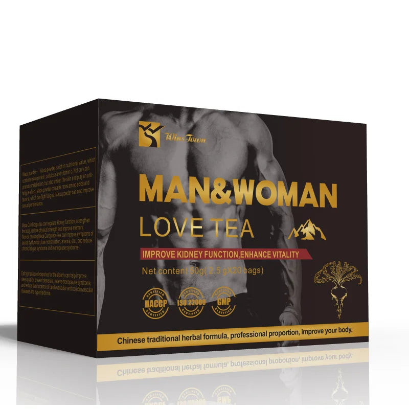 Custom Man and Woman love Tea Winstown Natural Flower Organic Herbal Maca Tea