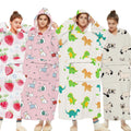 China Factory Personalized Oversize Wearable Sherpa Fleece Giant TV Hoodie Blanket Sweatshirt Adult Hooded Blanket With Sleeve