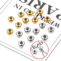 Wholesale Stainless Steel Flat Round Spacer Beads 18K Gold Plated Round Positioning Beads for Jewelry Making Accessories