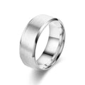 Classic Matte Finish Stainless Steel Ring for Men Slant Edge Design Simple Style Fashion Jewelry for European Market