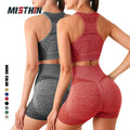 Wholesale Women Gym Push up Seamless Scrunch Butt Yoga Pant Sport Fitness Workout High Waist Short Leggings Yoga Set