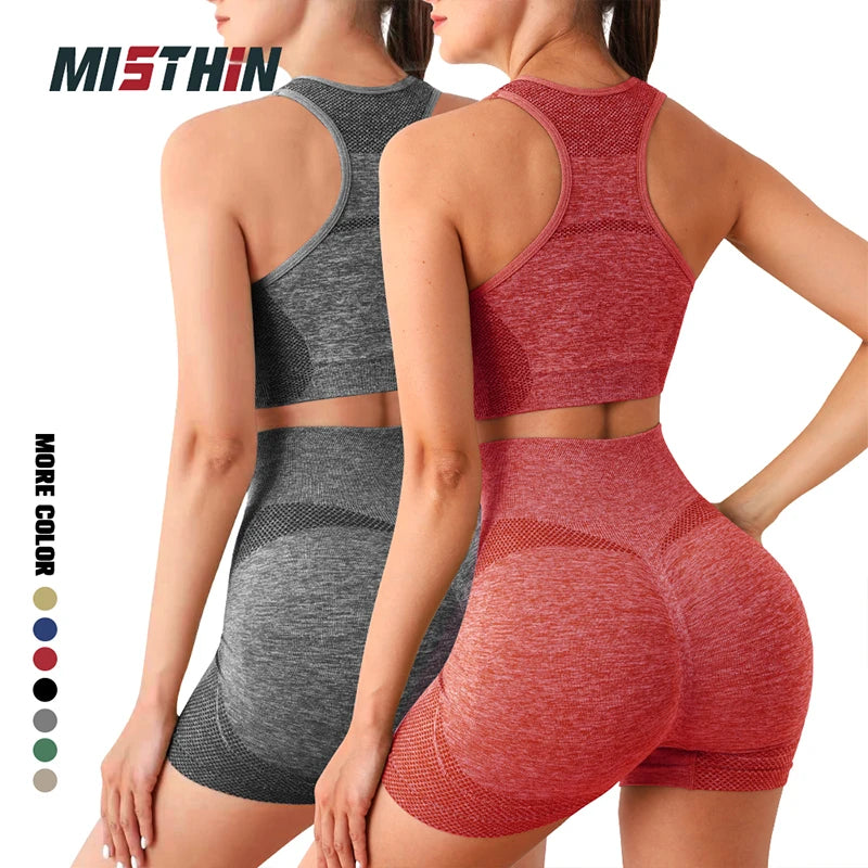Wholesale Women Gym Push up Seamless Scrunch Butt Yoga Pant Sport Fitness Workout High Waist Short Leggings Yoga Set