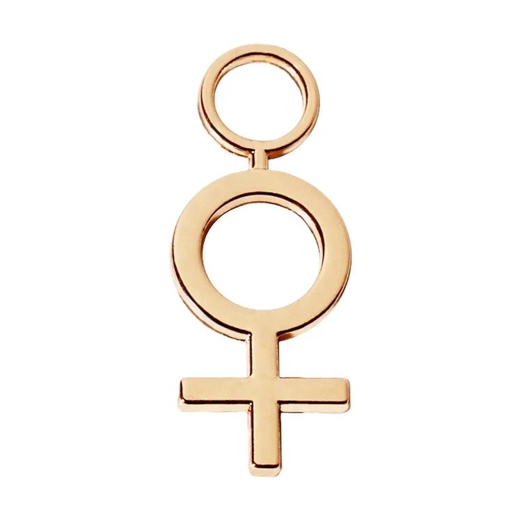 Handmade Garment Accessory Gold Metal Charms Embossed logo Metal hang Pendant for Necklace