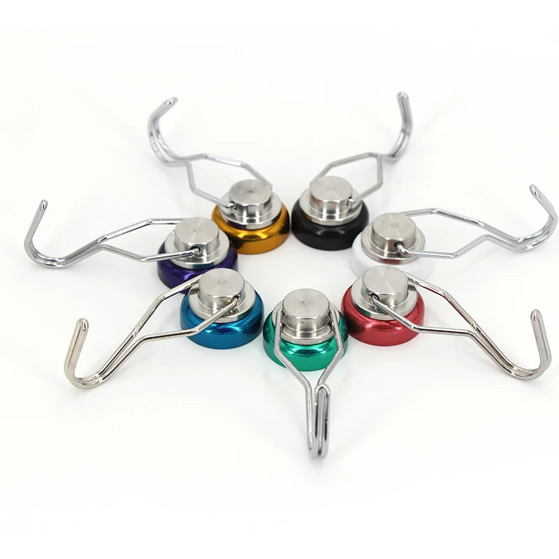 Rare Earth Colorful Plating Swivel Hook Neodymium Magnet with Snap Hooks