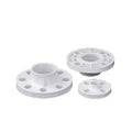 UPVC Conjoined Flange Socket Base Hardware Fittings Smooth Surface UK Standard Size Plastic Pipe Fittings