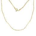 RINNTIN SC72 Fine Jewelry Italy S925 Chain Necklace Silver Chain 14K Gold Plated 1mm Wave Design Choker Chain Necklace