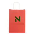 Luxury Eco-Friendly Colored Kraft Paper Bag Patch for Food Delivery Takeout Customized Logo Printing Flexo Printing Clothing