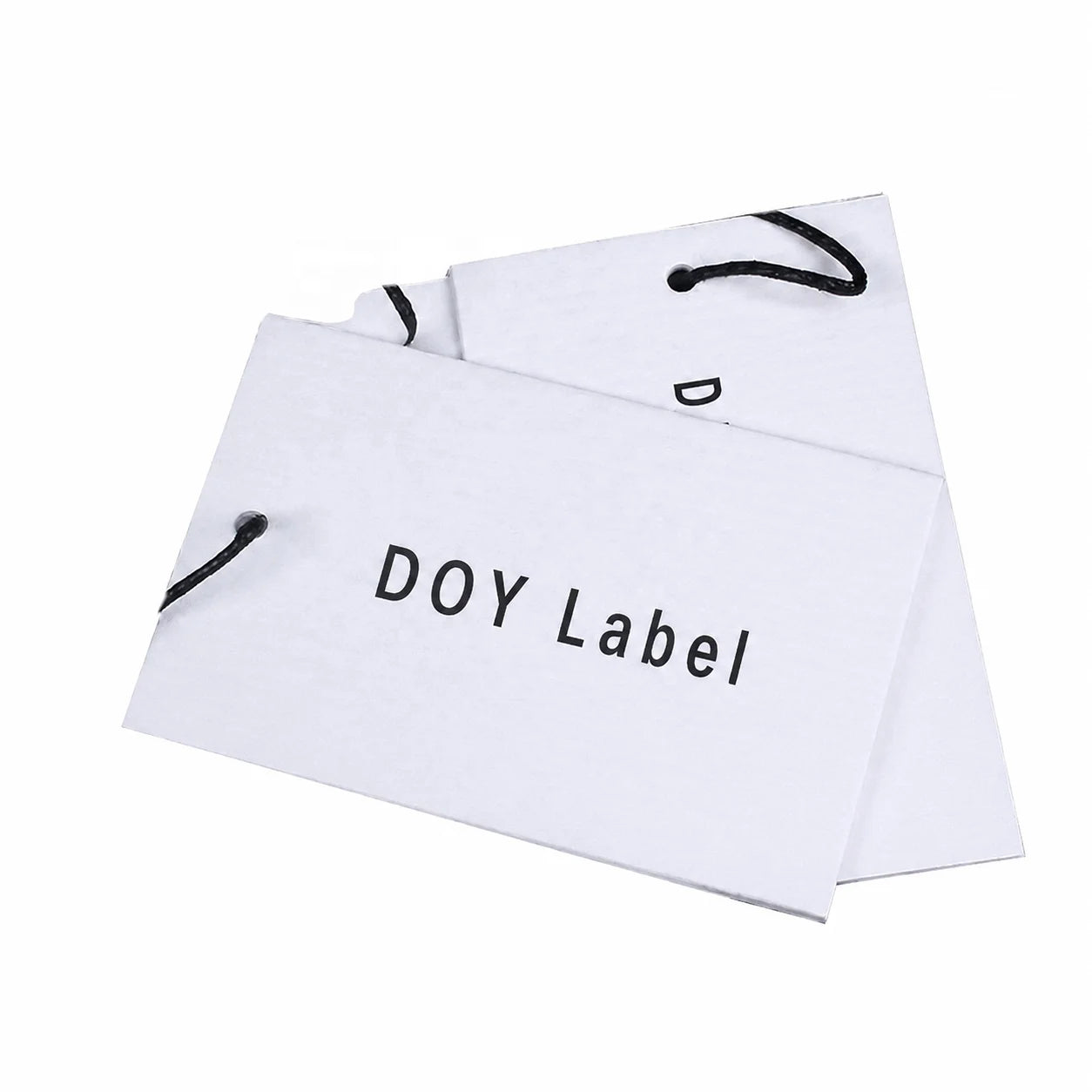 Luxury Hangtag Supplier Custom UV Printed Logo Fashion Die Cut Recycled White Paper Hang Tags for Clothing