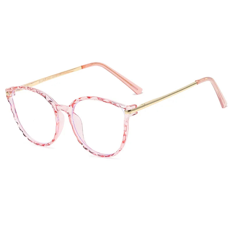 2024 Ready to Ship TR90 Computer Glasses for Eye protection Transparent pink Cheap Anti Blue Light Glasses for Women