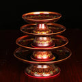 Home Decoration Religious Tibetan Buddhism Gifts 6"/7"/8"/9" Round Lotus Tinplate Metal Food Fruit Serving Plate Tray