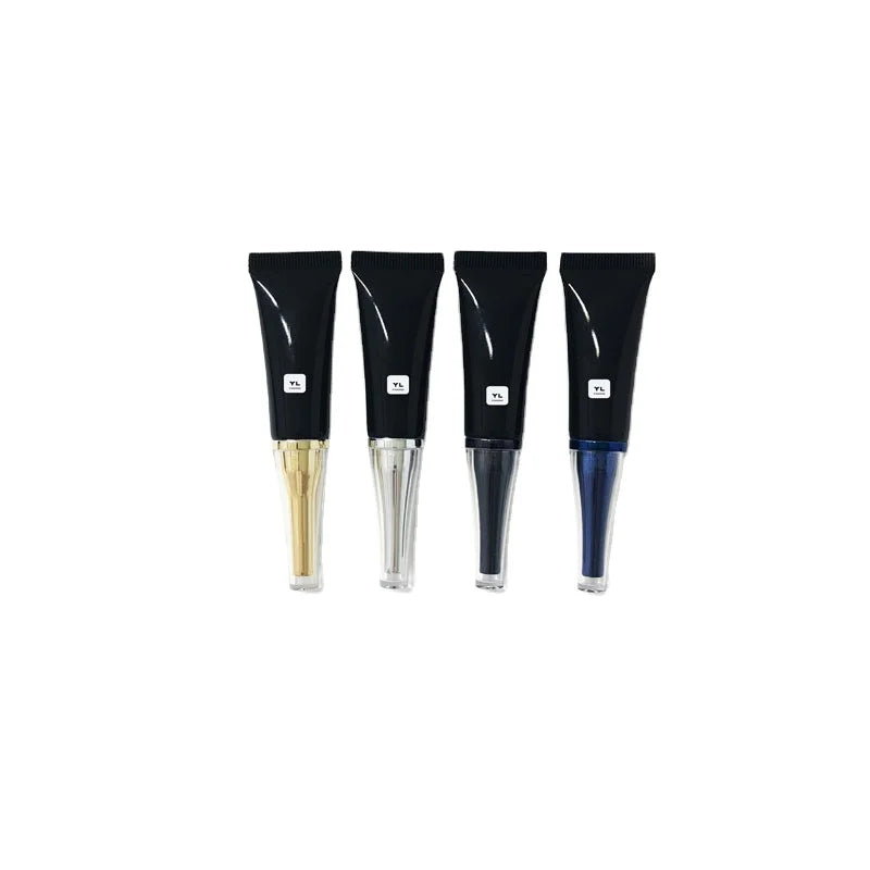 Small Empty Cosmetic Cream Eye Cream Tube 10ml 15ml 20ml 25ml Black Plastic Soft Tube Screw Cap for Skin Care Screen Printing