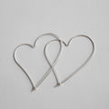Big Hollow Heart Hoop Earrings for Women Wholesale 925 Sterling Silver Jewelry Gifts