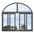 TOMA Modern Aluminum Alloy Entry Window with Simple Glass Security Sliding Doors Steel and PVC Window Profile Design