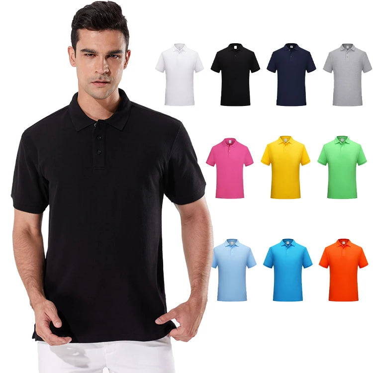Wholesale Mens Polo Shirt Custom Brand Blank Golf T-Shirt Business Polyester Quick Dry-Fit Work Uniform Unisex Polo Shirt