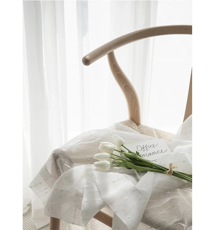 Factory Supply Latest Raining Drops Style Voile Curtain Netting Fabric MegaBDM