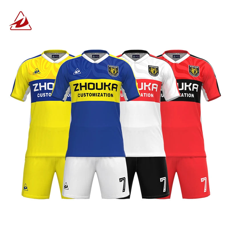 New Design Soccer Jersey Custom Logo Sublimated Football Clothes Men Soccer Wear Shirt Uniforms Team Football Jersey