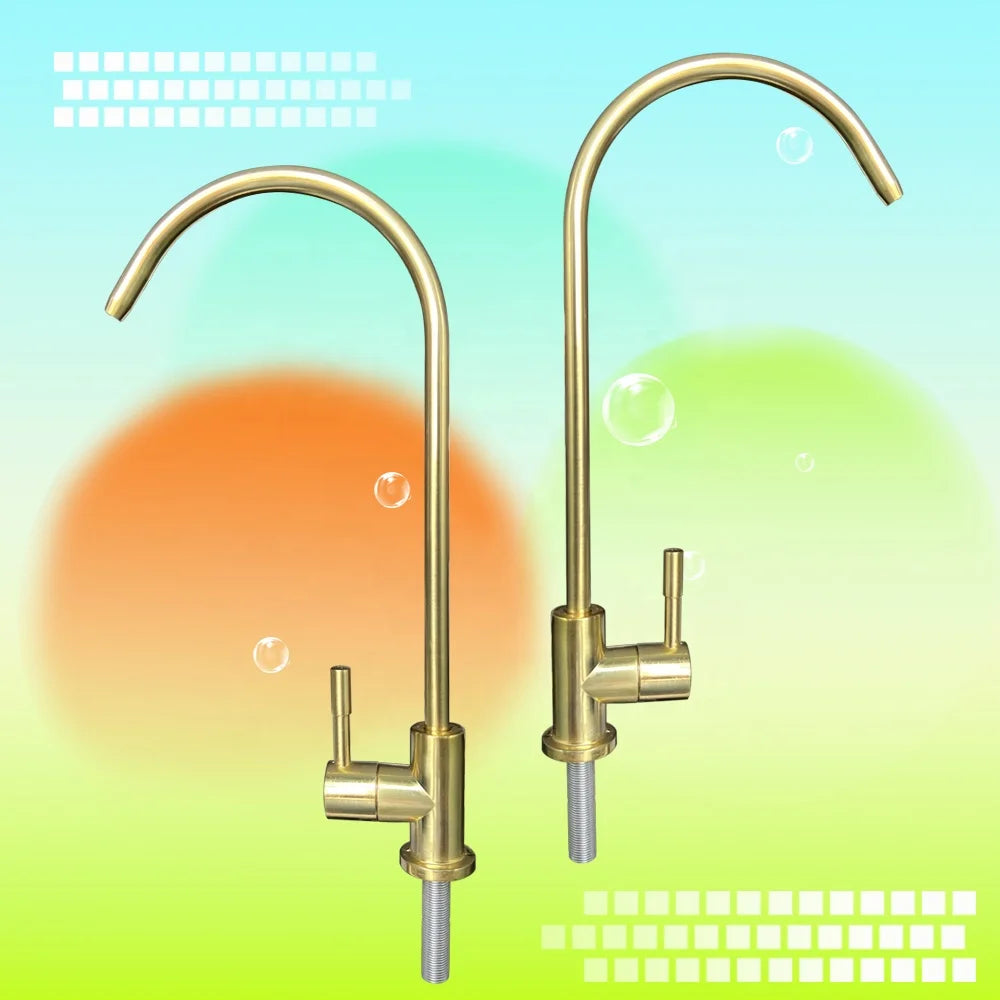 American USA Type Manual Stainless Steel Faucet Tap for Kitchen Sink RO Water Purifier Household & RV Outdoor Car Use