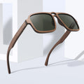 High End Wood Sunglasses Eco-friendly UV400 Square Shades Wooden Sun Glasses for Men