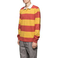 Wholesale Mustard Men Classic 100% Cotton Long Sleeve Rugby Polo Striped t Shirts