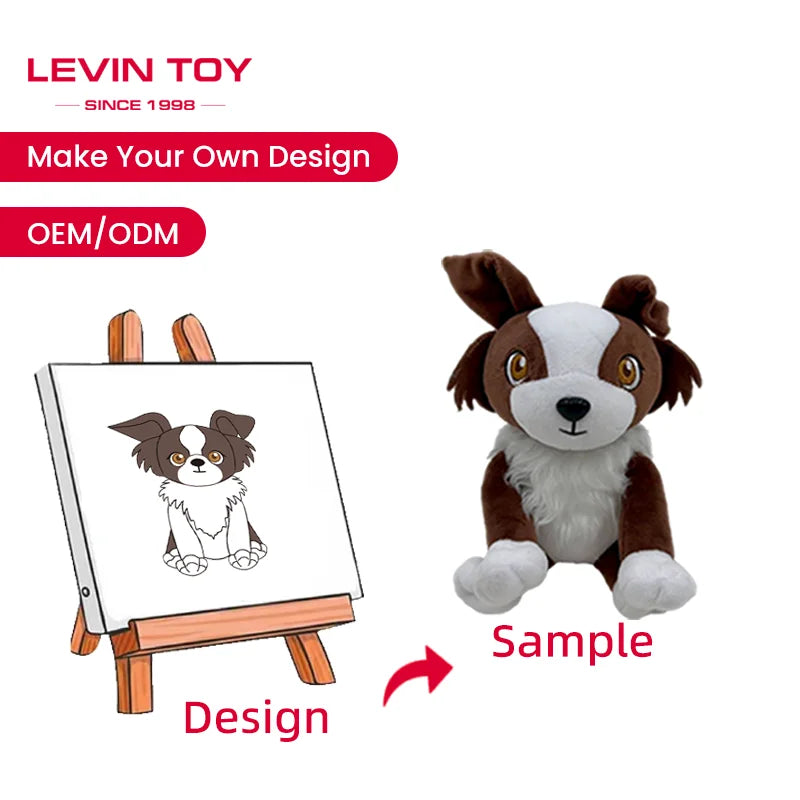 Custom Stuffed Dog Toy Stuffed Animal Plush Toy Wholesale Anime Custom Print Dog Plush Doll Custom Plush