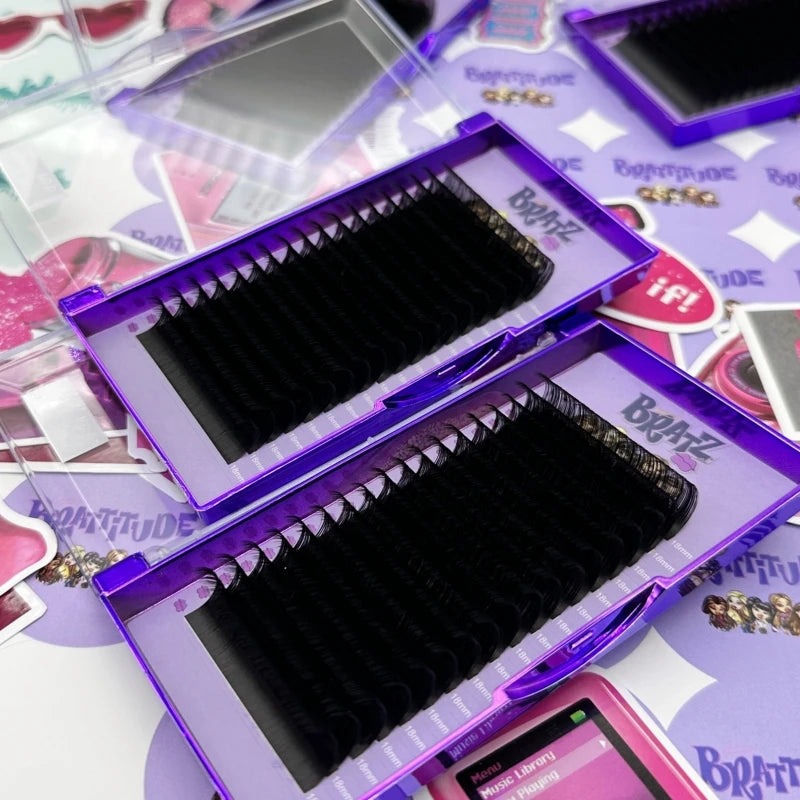 Individual Volume Eyelashes Extension Private Label Lash Trays Wholesale 0.03 Cc DD L M 5mm-25mm Lash Extension