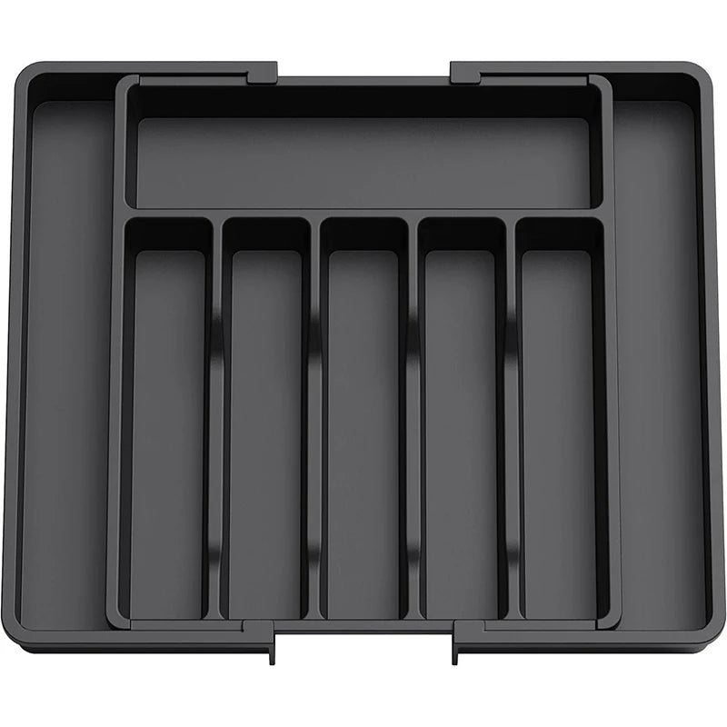 Cross-Border Spot Rectangle Silverware Storage Box Adjustable Cutlery Rack Retractable Plastic Drawer for Silver Case 5 Pcs