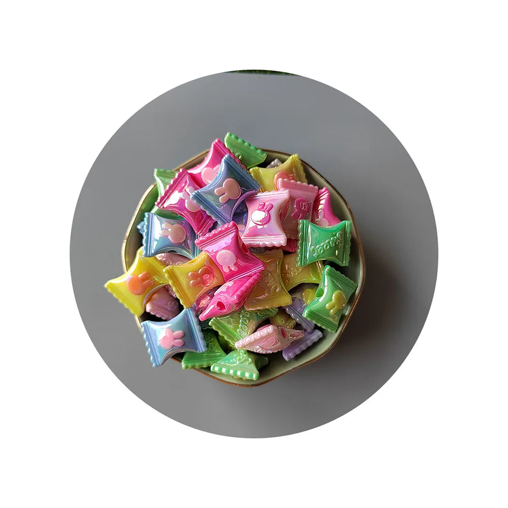 AB Color Sweet Candy Beads Rabbit Sugar Charms for Bracelets Necklace Making Diy Jewelry Accessories
