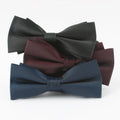 Solid Color Men Bow Tie Super Soft Suede Classic Shirts Bowtie Bowknot Adult Child Butterfly Cravats for Wedding
