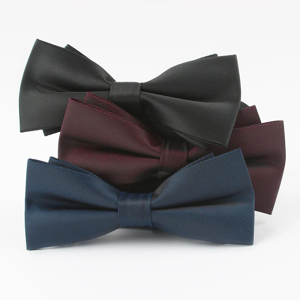 Solid Color Men Bow Tie Super Soft Suede Classic Shirts Bowtie Bowknot Adult Child Butterfly Cravats for Wedding