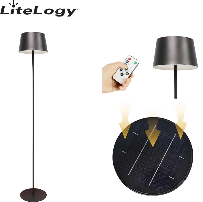 Modern Italian Style Floor Lamp Garden Bedroom Living Room Decorative Battery Operated Big Standing Solar Outdoor Floor Lamp
