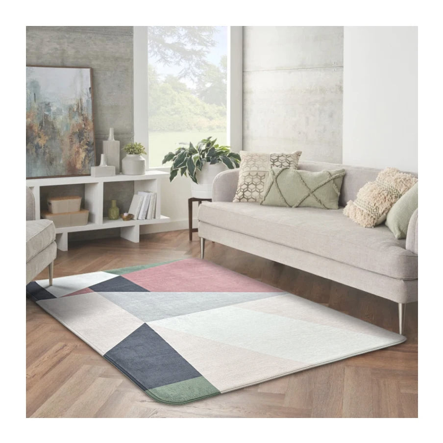 Contemporary Room Floor Cover Geometric Soft Indoor Large Modern Area Rugs