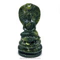 Natural Crystal Green Jade Snake Buddha Carving Crystal Craft Xiu Yu Jade Big Snake Buddha for Home Decoration