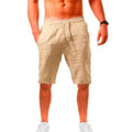 New Mens Cotton Linen Shorts Pants Summer Male Breathable Solid Color Linen Trousers Streetwear Size S-4XL Shorts