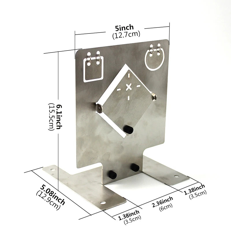 Foldable Stainless Steel Target All Metal Frame Practice Target Clear Target Automatic Rebound Slingshot