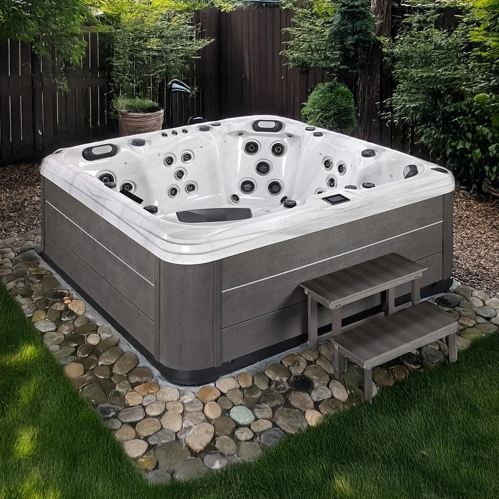 Sunrans CE Approved Luxury Outdoor 2.3M Acrylic Hot Tub 5 Person Balboa System Hydrotherapy Whirlpool Spa Pool