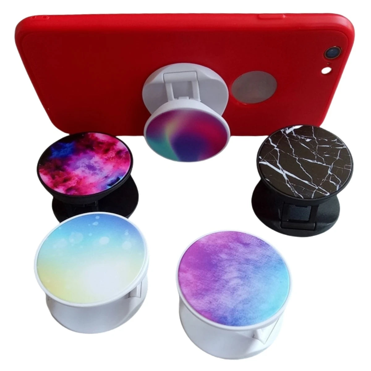 Customizable Foldable Mobile Phone Grip Holder Socket Pocket Support Safe Ring Finger Expanding Stand Storage Rack