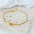 Fashion Waterproof Link Chain Knot Bracelet Tarnish Free 18k Gold Plated Stainless Steel Bracelet for Girl Pulseras Y Brazaletes
