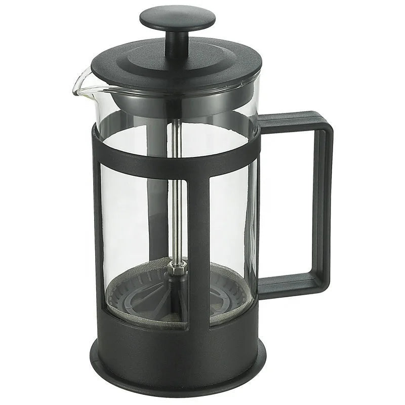 Stainless Steel Eco-Friendly Modern French Press Pot Borosilicate Glass Thermal Insulation Heat Resistant Portable Large Lid
