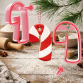 Christmas Candy Cane Cookie Cutter Mold Plastic Fondant Biscuit Dough Cutter Mold for Royal Icing and Cookie Decorating