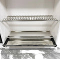 Kichan Modern Style Chrome Finish Kitchen Storage Rack Drain Bowl for Tableware Strong Bearing Capacity Easy Installation