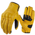 Motorcycle Biker Gloves Men Motorbike Motorcyclist Gloves Summer Breathable Motocross Leather Gloves Vintage Knuckles Protection