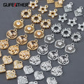 M1110 10pcs/Lot Nickel-Free DIY Pendants 18K Gold & Rhodium Plated Copper with Zircons Reach Compliant Jewelry Accessories